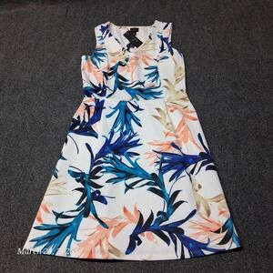 NWT Worthington Dress Women Size Small Botanical Fit Flare Ariana Sleeveless